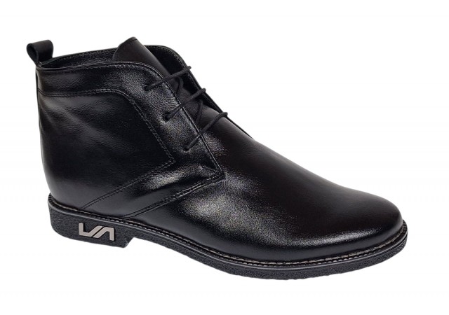 Ghete dama, negre, casual, din piele naturala - G01NBOXN